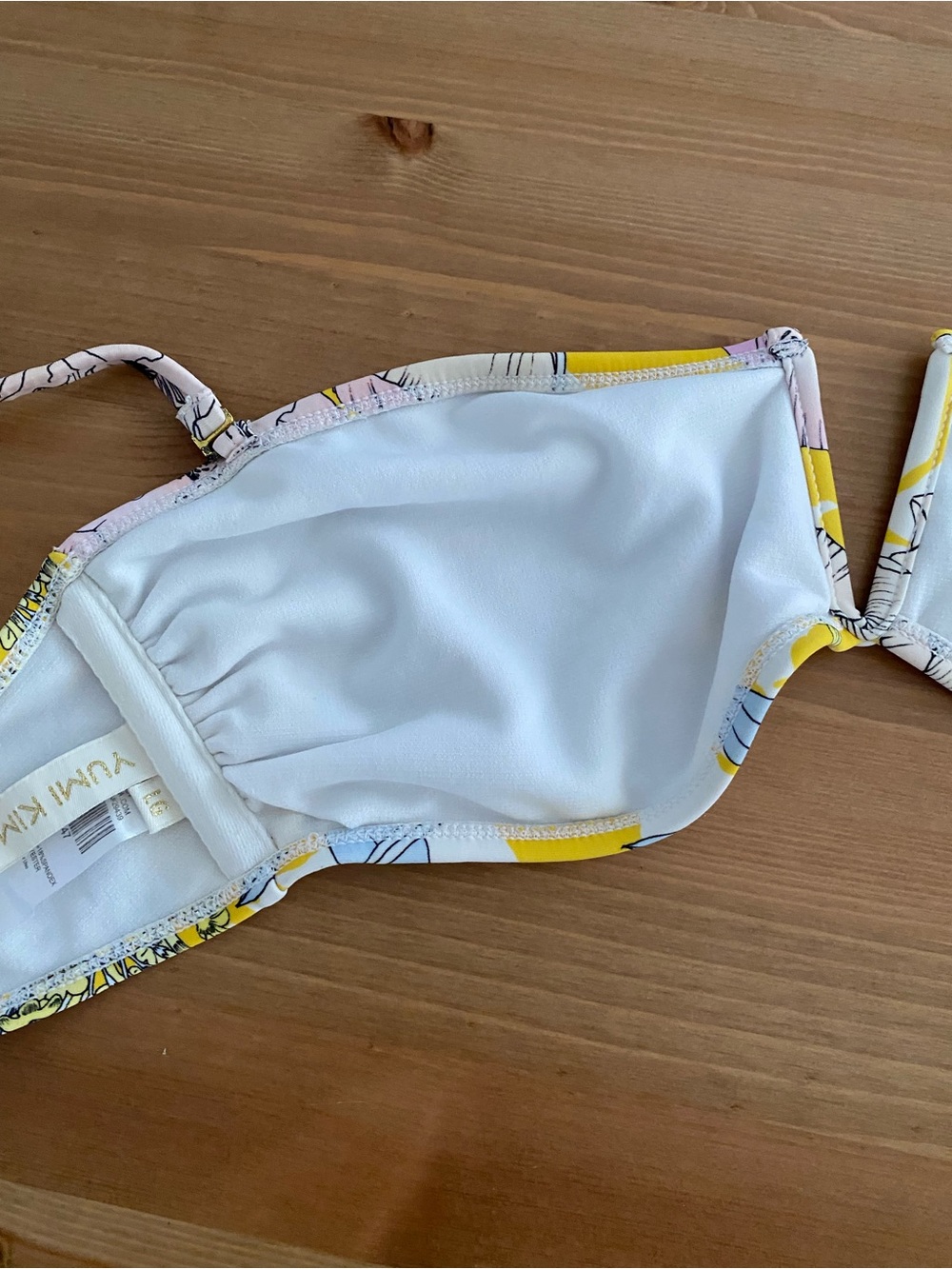 Yumi Kim Sz L Bora Bora Yellow Deep Sea Bandeau Top W/ Removable Straps - Picture 6 of 11